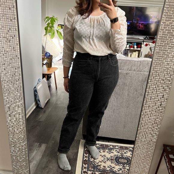 Vintage Denim - Vintage Gap Denim | Black Charcoal High Waisted Straight Jeans Sz 14